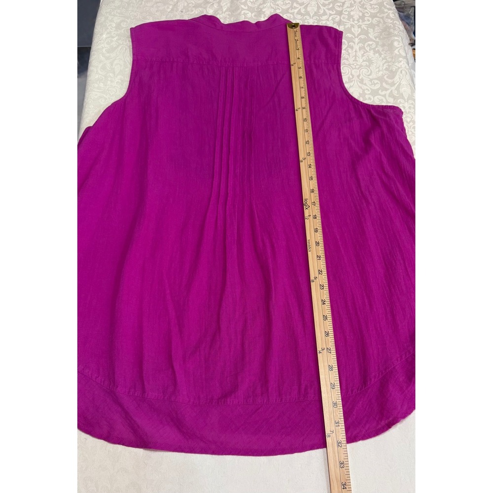 Style‎ & Co Embroidered Sleeveless Top Women 3X Purple Magenta Cotton Gauze Boho - Picture 7 of 9